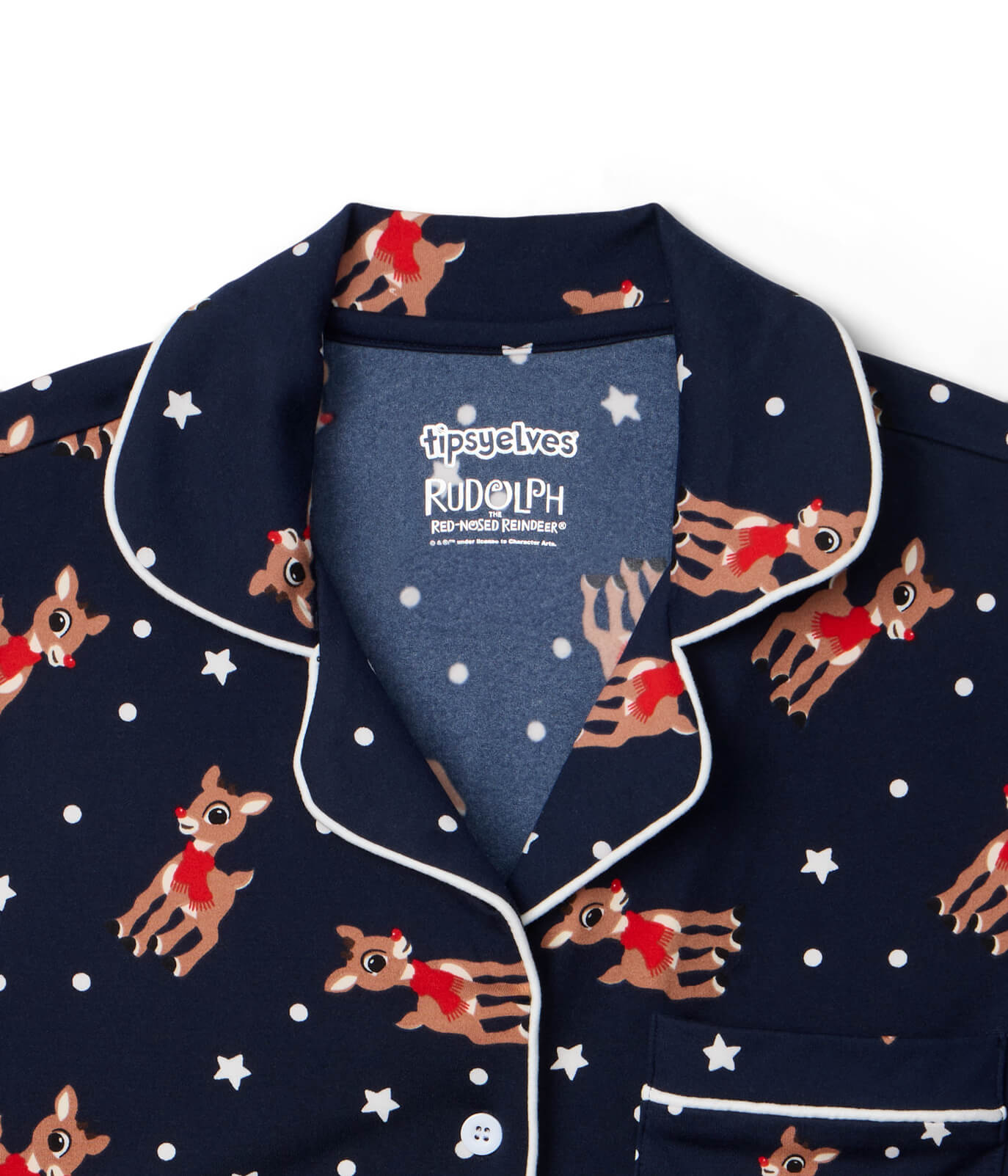 Women's Rudolph Lapel Pajama Set