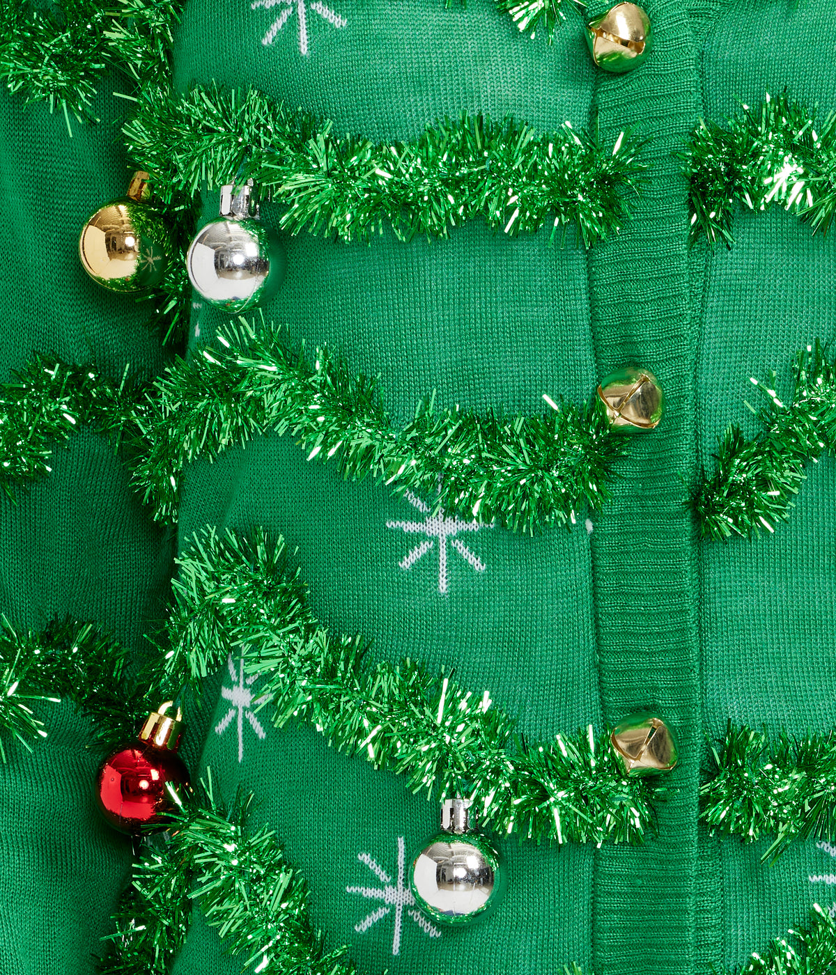 Women's Gaudy Garland Ugly Christmas Cardigan Sweater