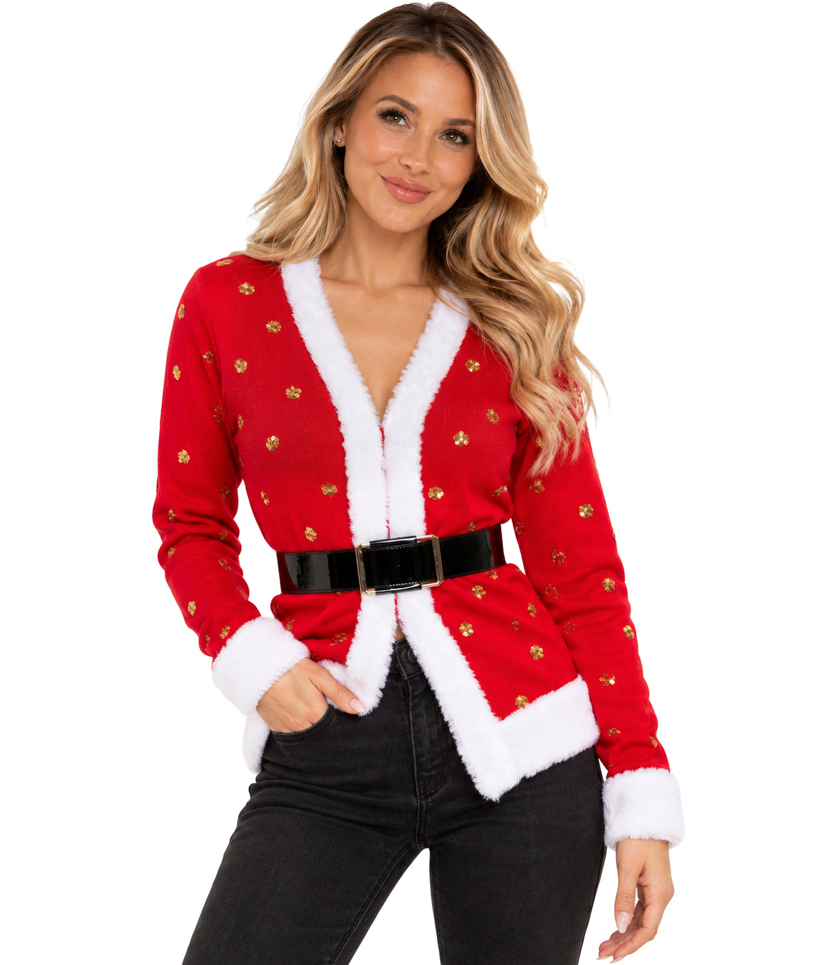 Women's Mrs. Claus Cardigan Sweater