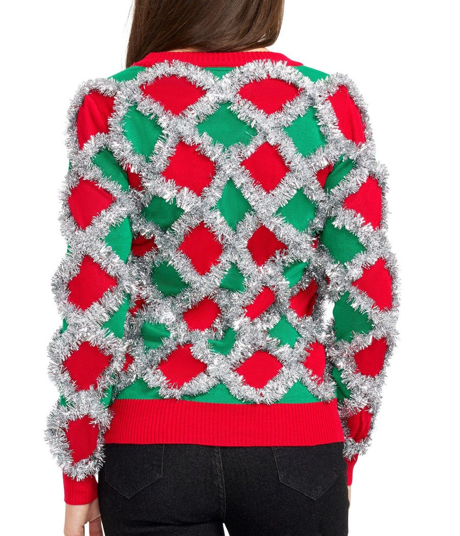 Women's Tacky Tinsel Cardigan Sweater Image 2