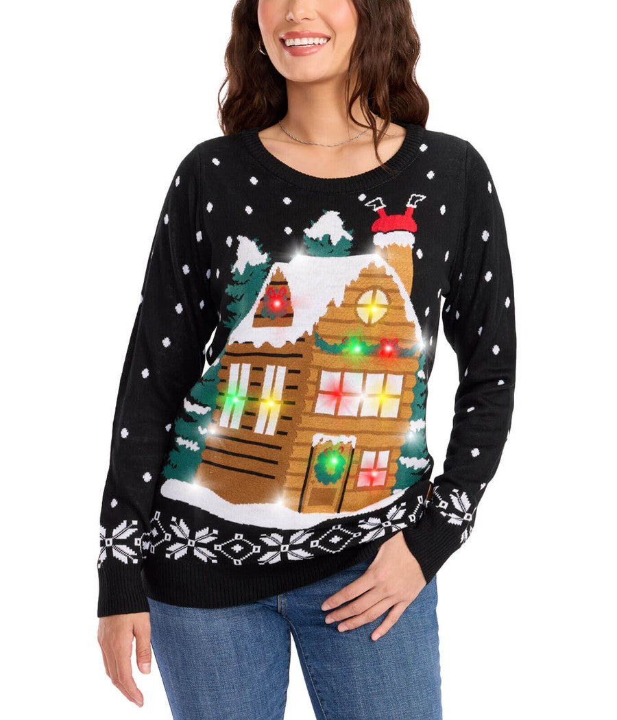 Light Show Light Up Ugly Christmas Sweater: Women's Christmas