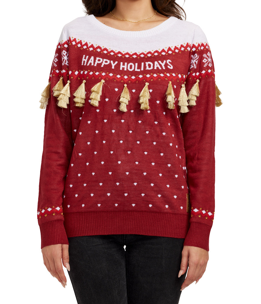 Holiday Sweaters Off The Shoulder Santa Sweater Off The Shoulder