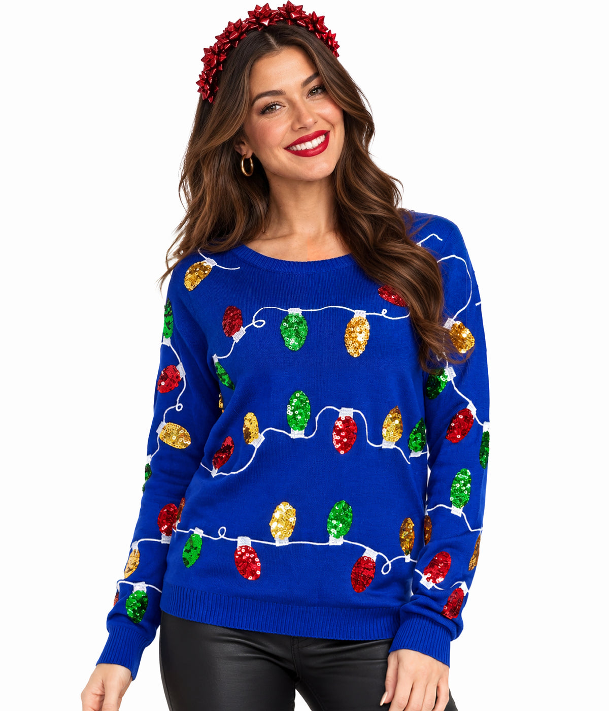 Women's Christmas Lights Ugly Christmas Sweater