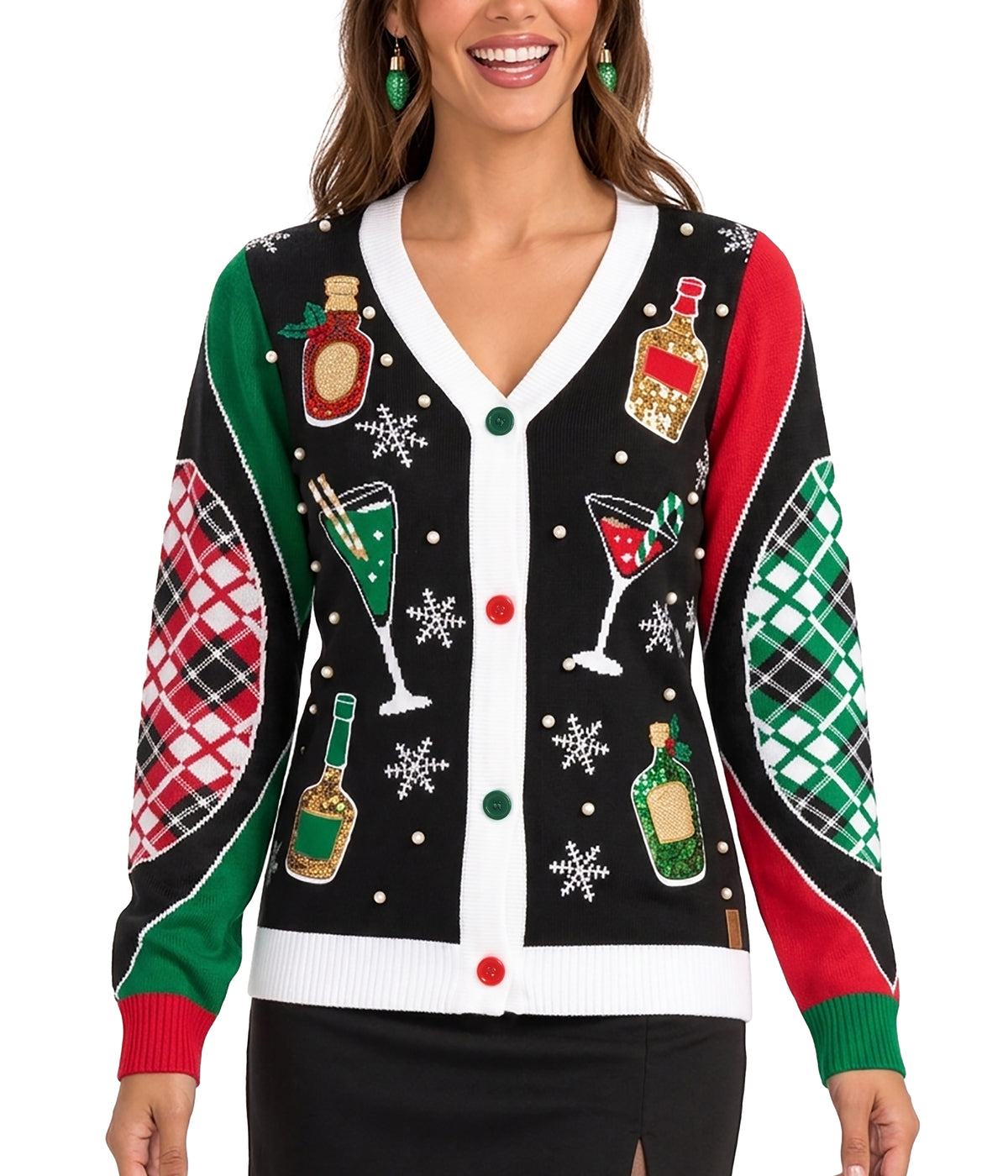 Women's Mix and Be Merry Christmas Cardigan Sweater