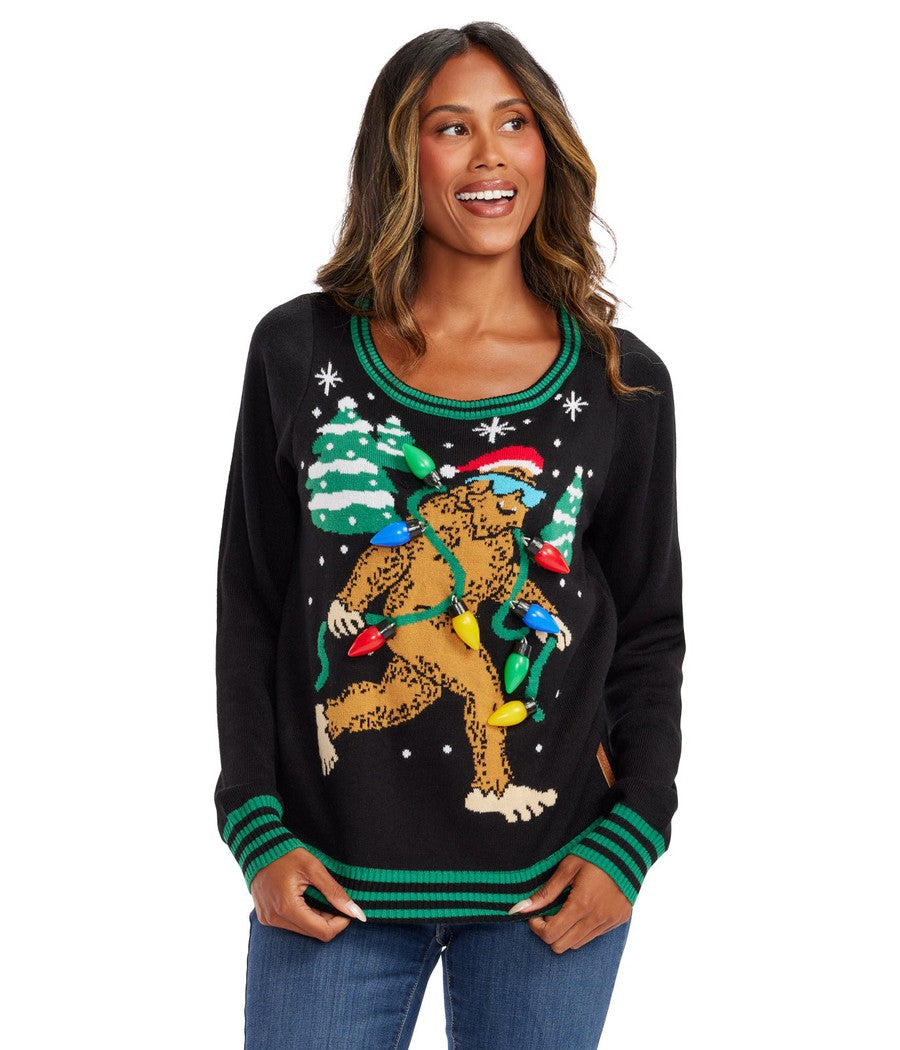 Lit Legend Light Up Ugly Christmas Sweater: Women's Christmas