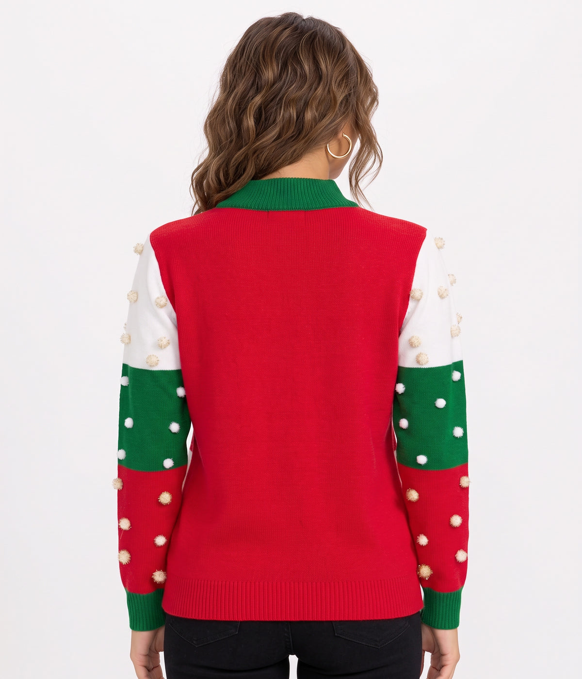 Women's Merry and Bright Turtleneck Christmas Sweater