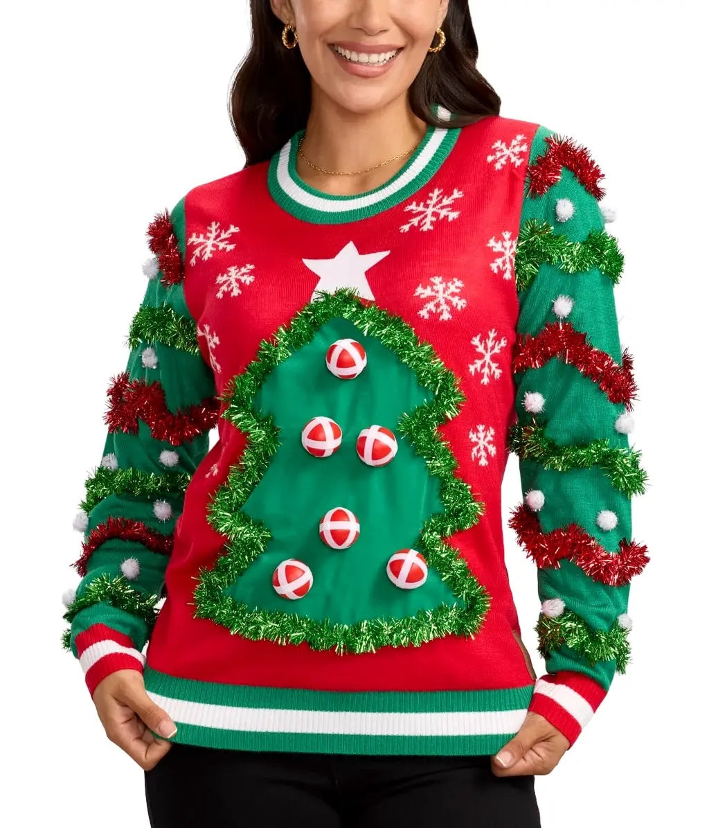 Women's Deck the Halls Game Ugly Christmas Sweater
