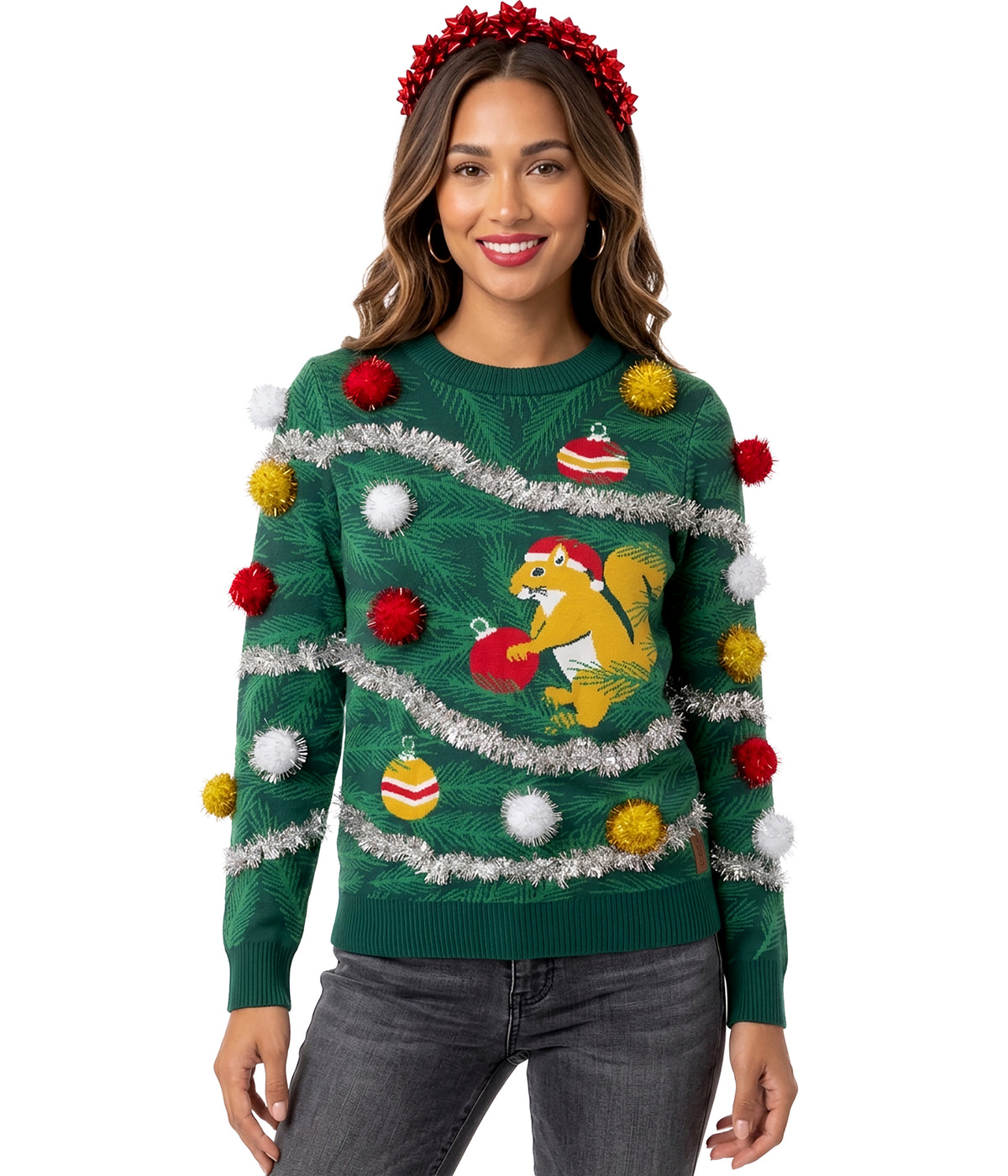 Women's Squirrelin' Around Ugly Christmas Sweater Image 2