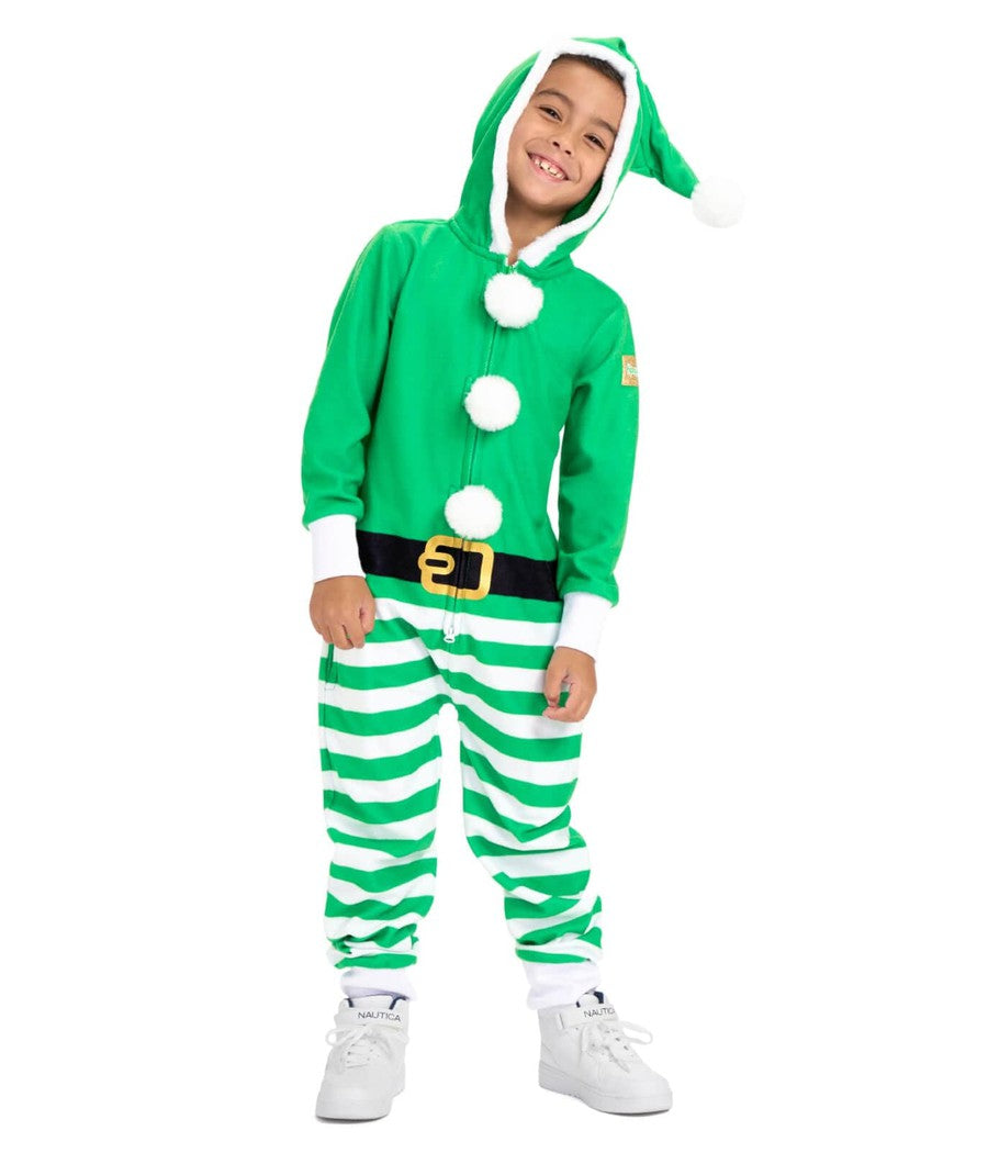 Boy's Elf Jumpsuit Image 2