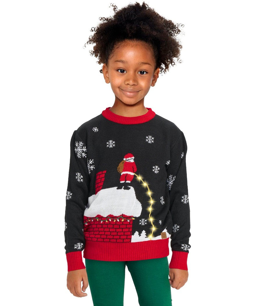 Girl's Leaky Roof Ugly Christmas Sweater