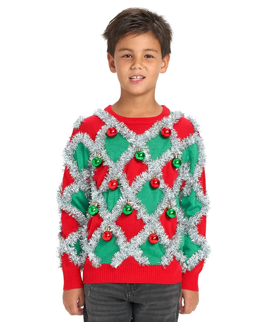 Boy's Tacky Tinsel Ugly Christmas Sweater