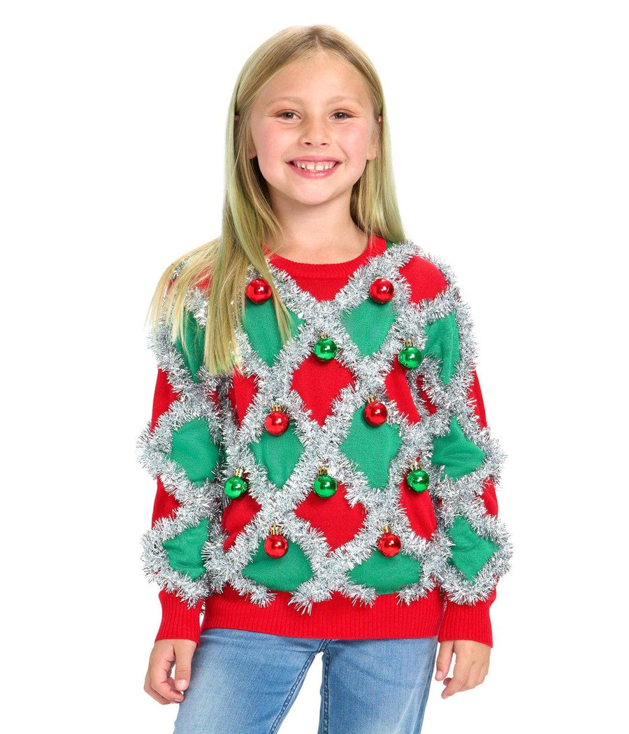 Girl's Tacky Tinsel Ugly Christmas Sweater
