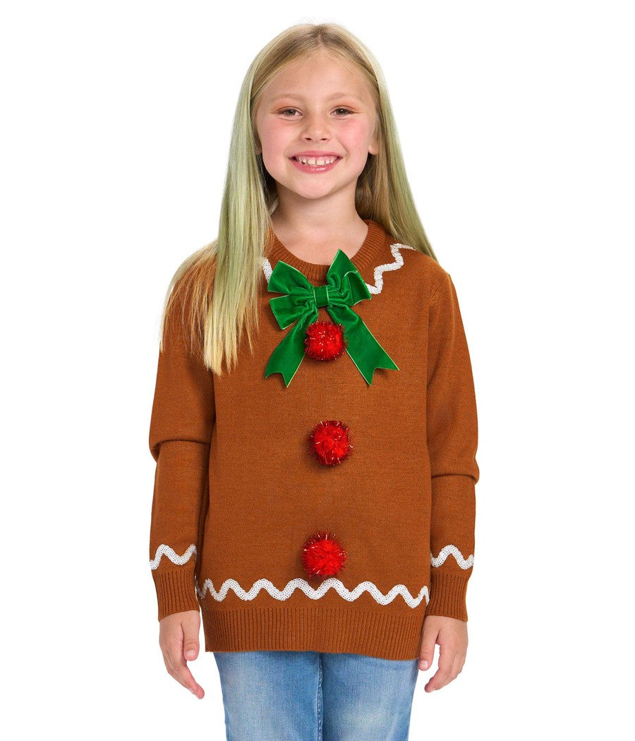 Girl's Gingerbead Ugly Christmas Sweater