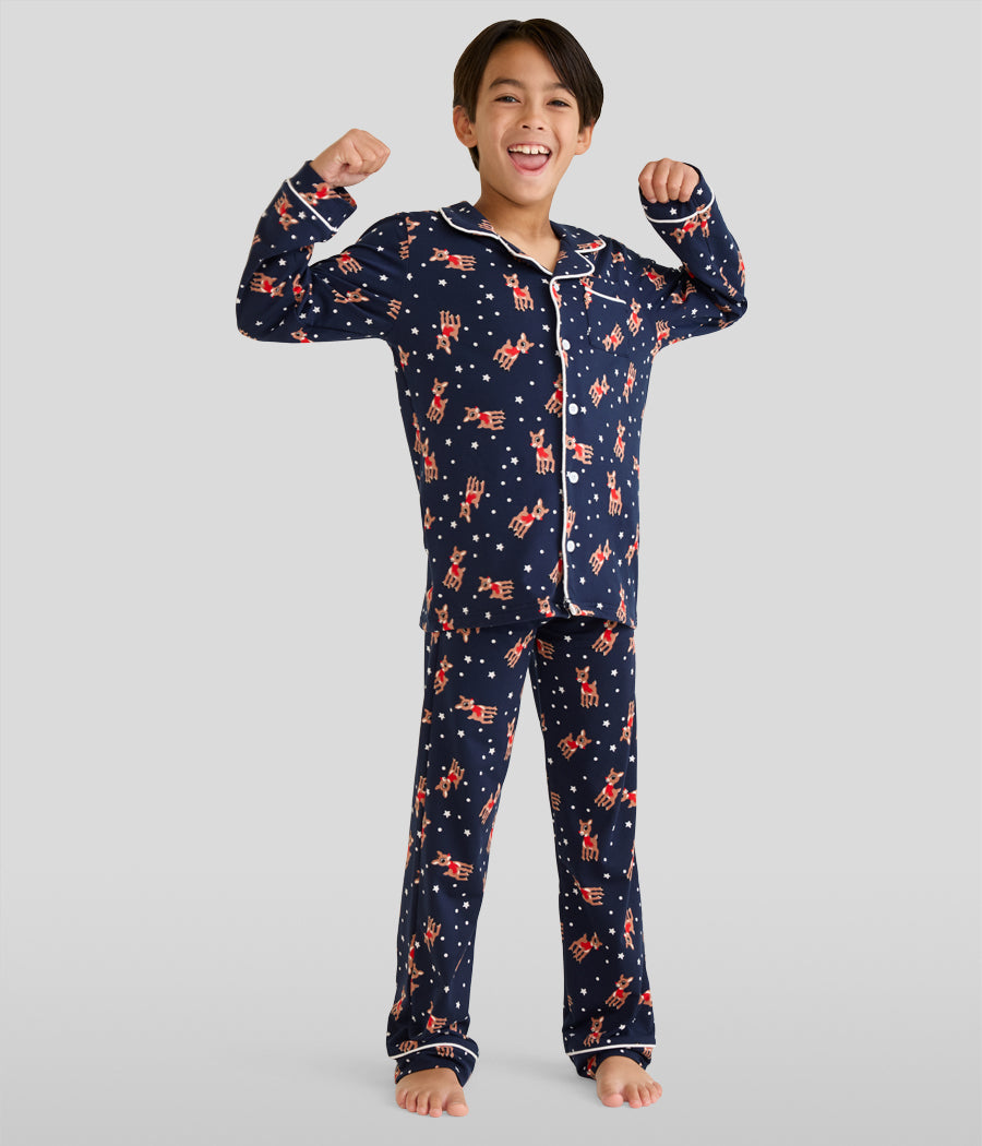 Matching Rudolph Lapel Family Pajamas