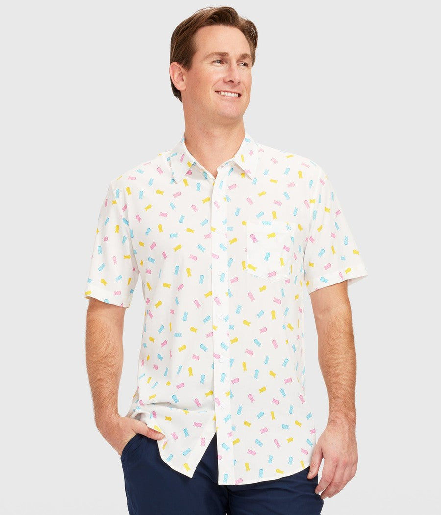 Men's PEEPS® Party Peeple Button Down Shirt Image 2