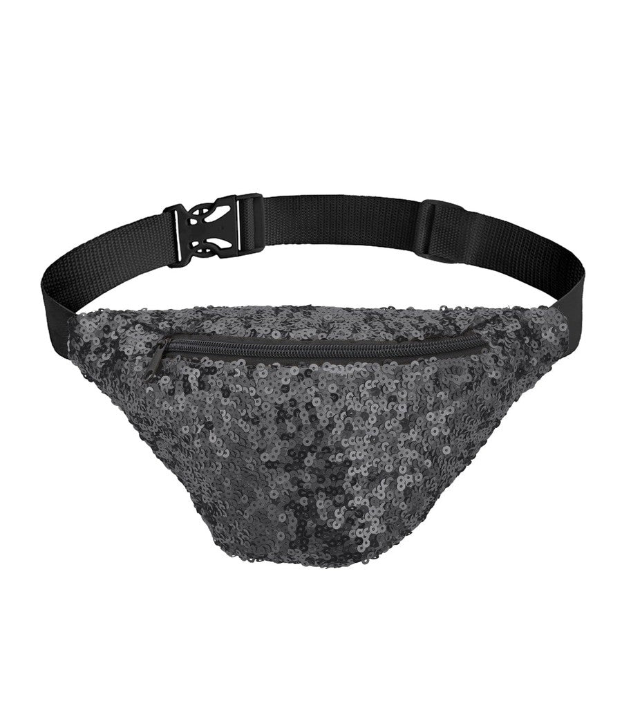 Black Sequin Fanny Pack Primary Image