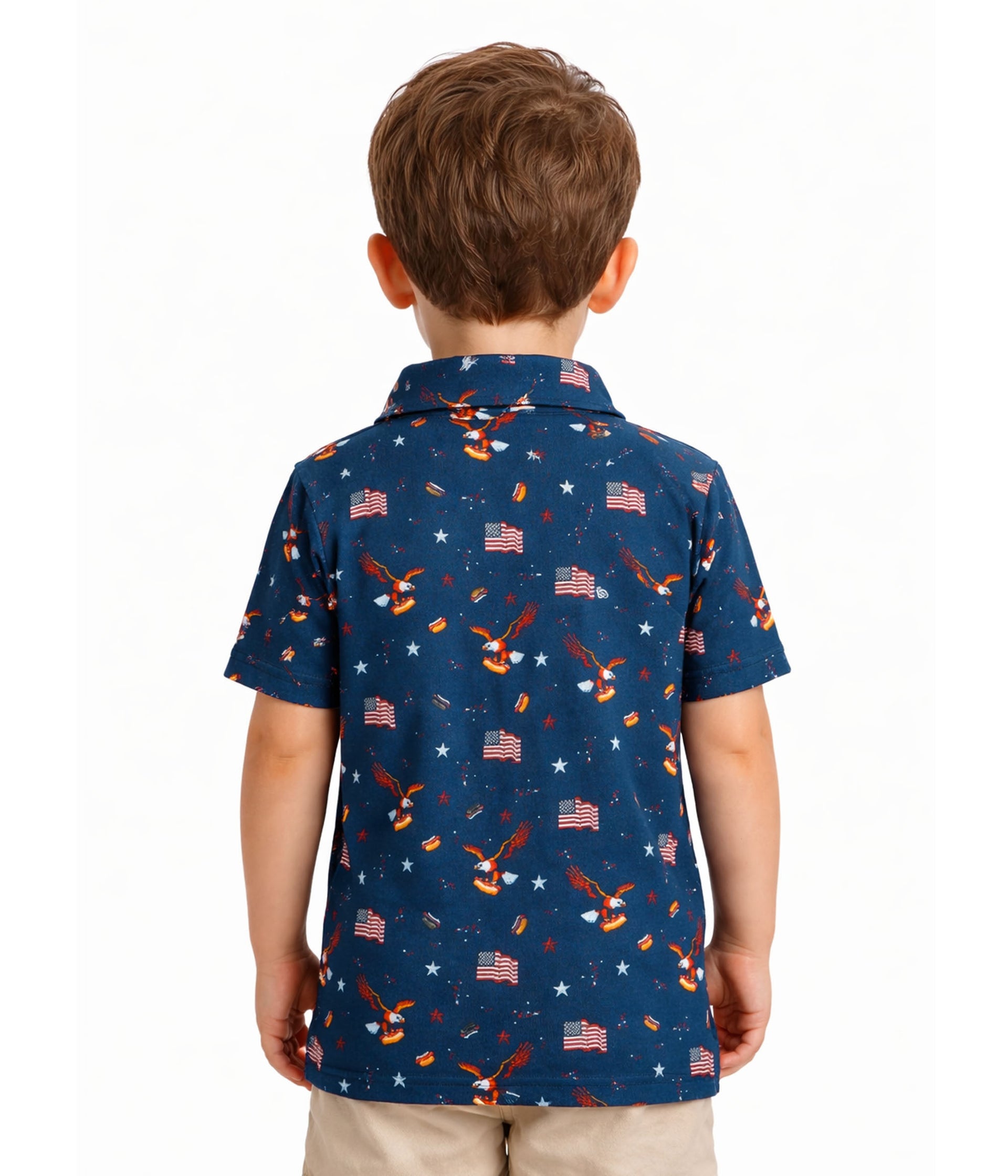 Toddler Boy's 8-Bit Eagle Golf Polo