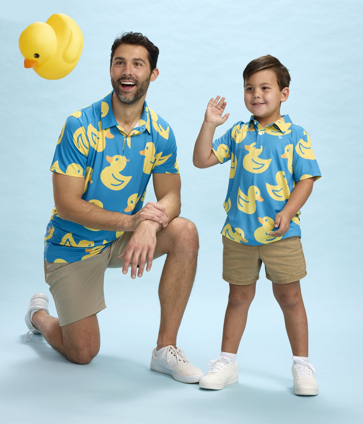 Toddler Boy's Duckin' Around Golf Polo Image 2