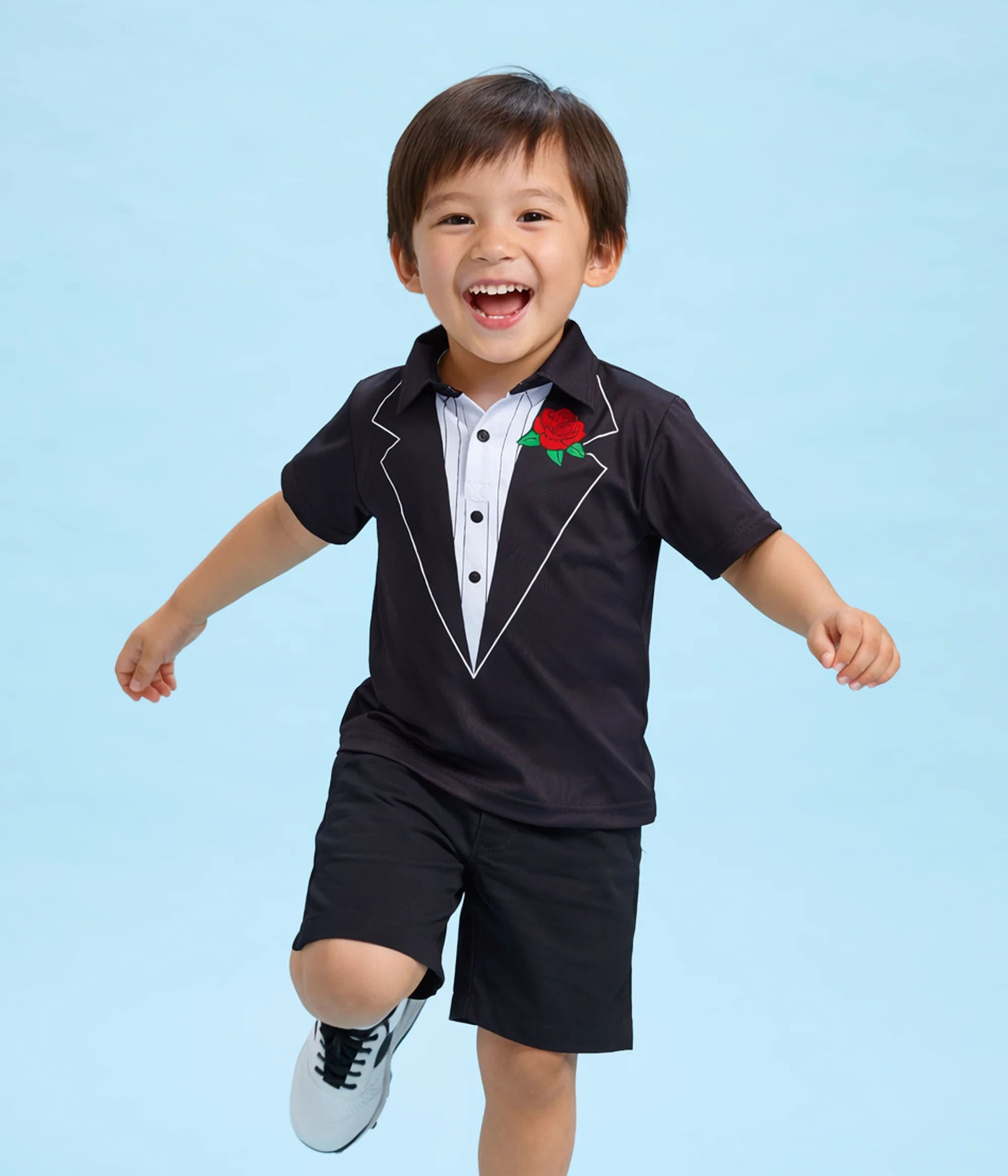 Toddler Boy's Tuxedo Golf Polo
