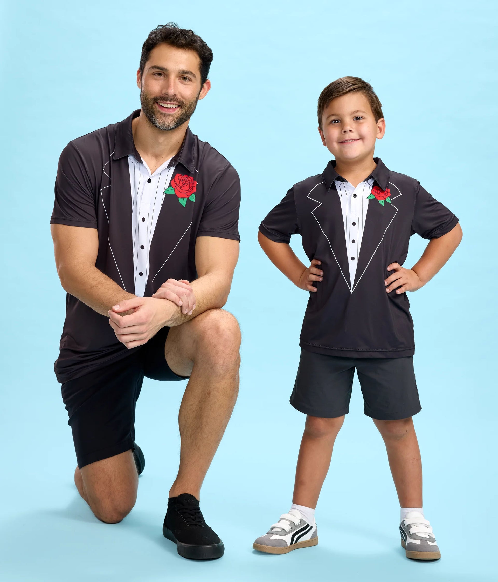 Toddler Boy's Tuxedo Golf Polo Image 2