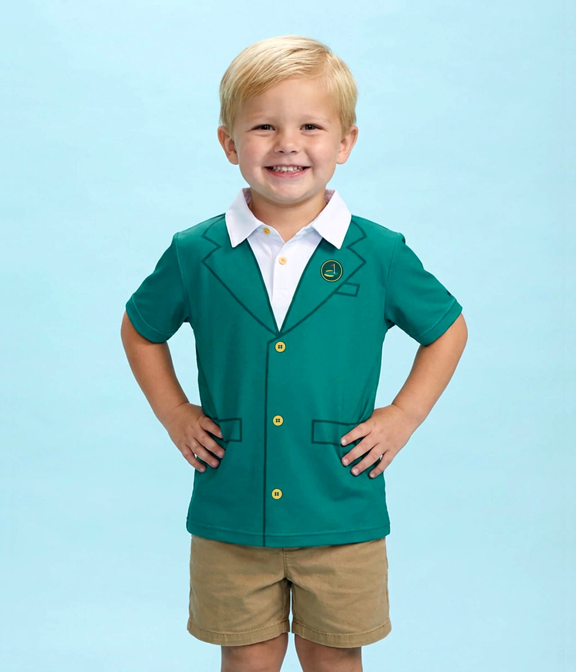 Toddler Boy's Green Blazer Golf Polo