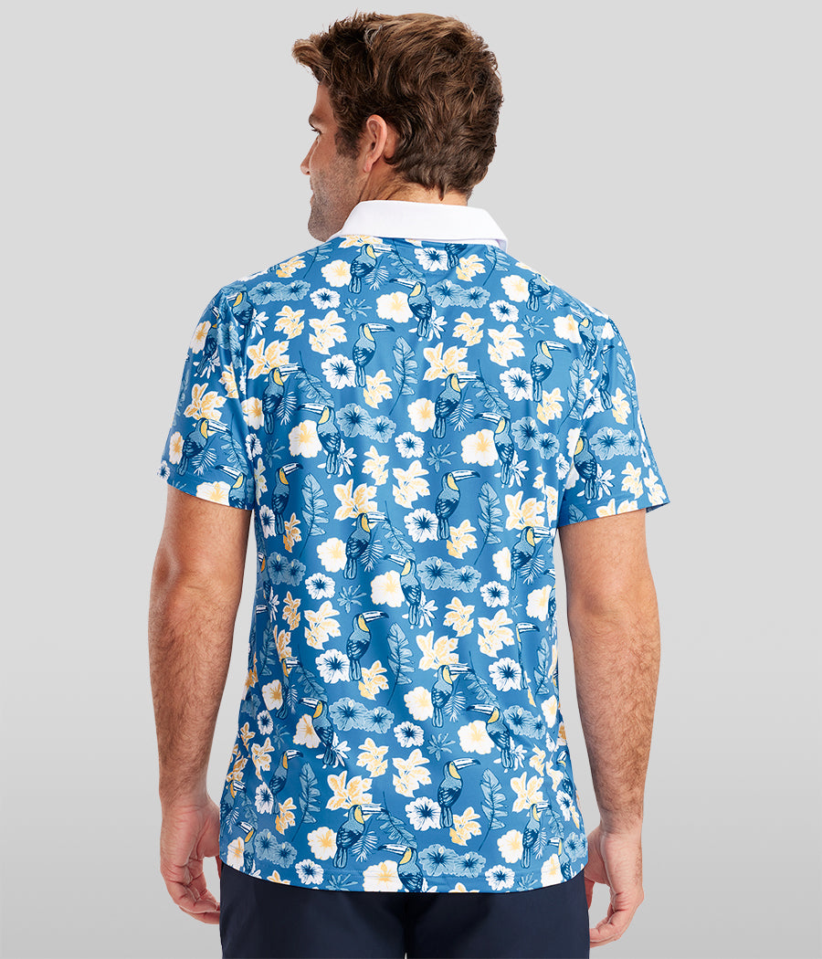 Men's Blue Botanics Golf Polo