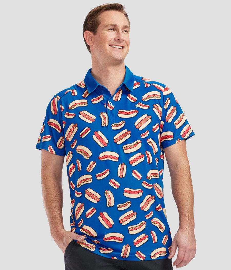 Hot Dog Polo Shirt: Men's Evergreen Outfits | Tipsy Elves