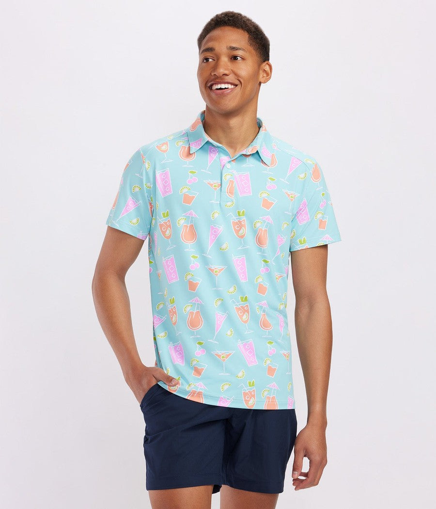 Men's Cocktail Caddy Disc Golf Polo Image 2