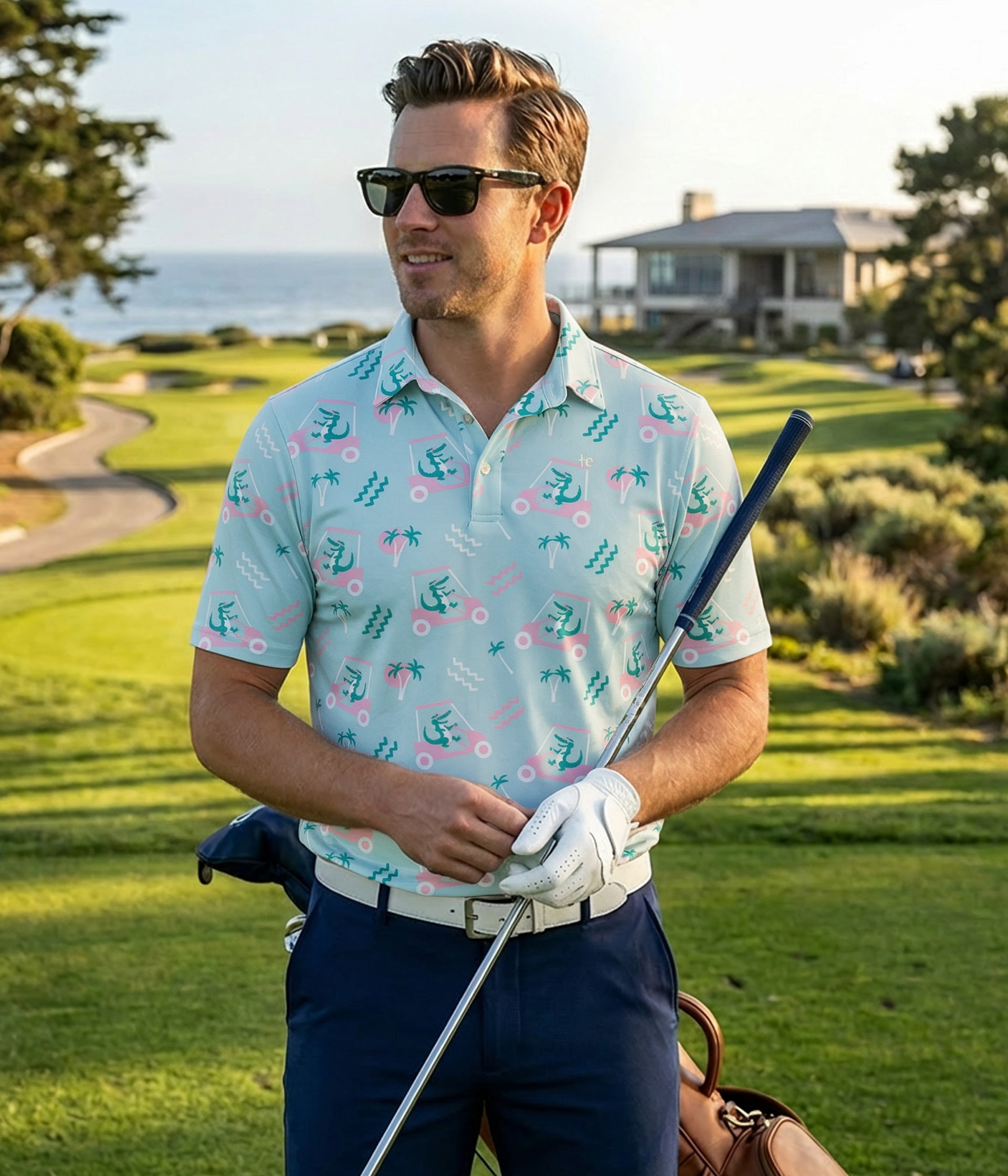 Men's Golf Cart Gator Golf Polo Image 2