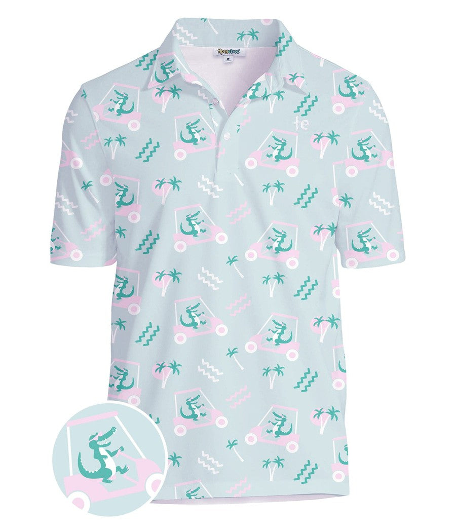 Men's Golf Cart Gator Polo Shirt