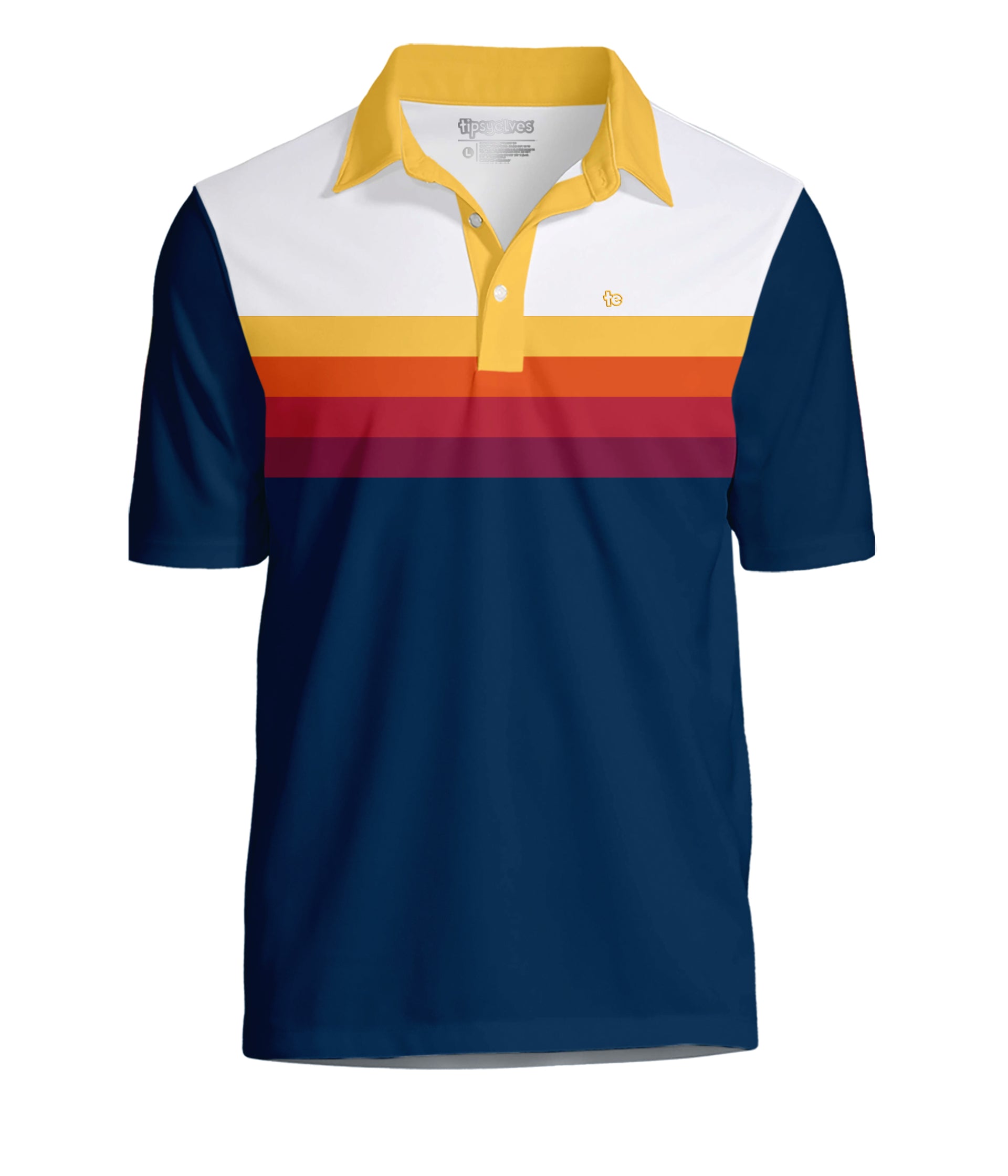Men's Slice of Sunset Golf Polo Image 2