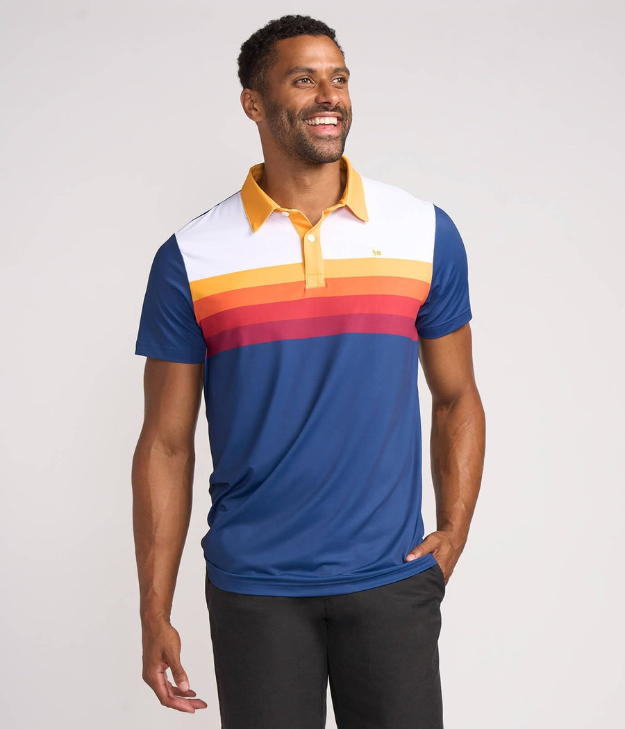 Slice of Sunset Golf Polo: Men's Golf Outfits