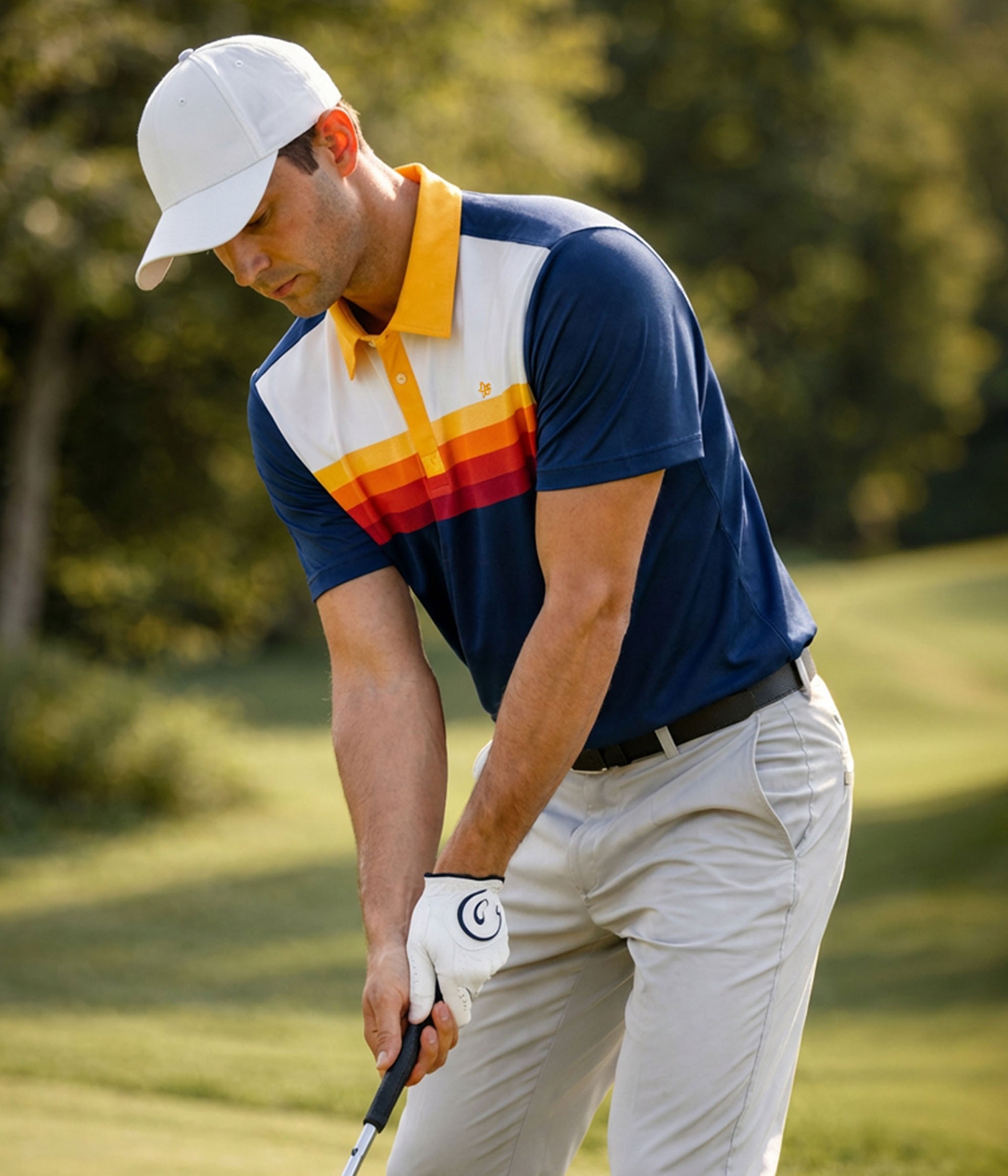 Men's Slice of Sunset Golf Polo