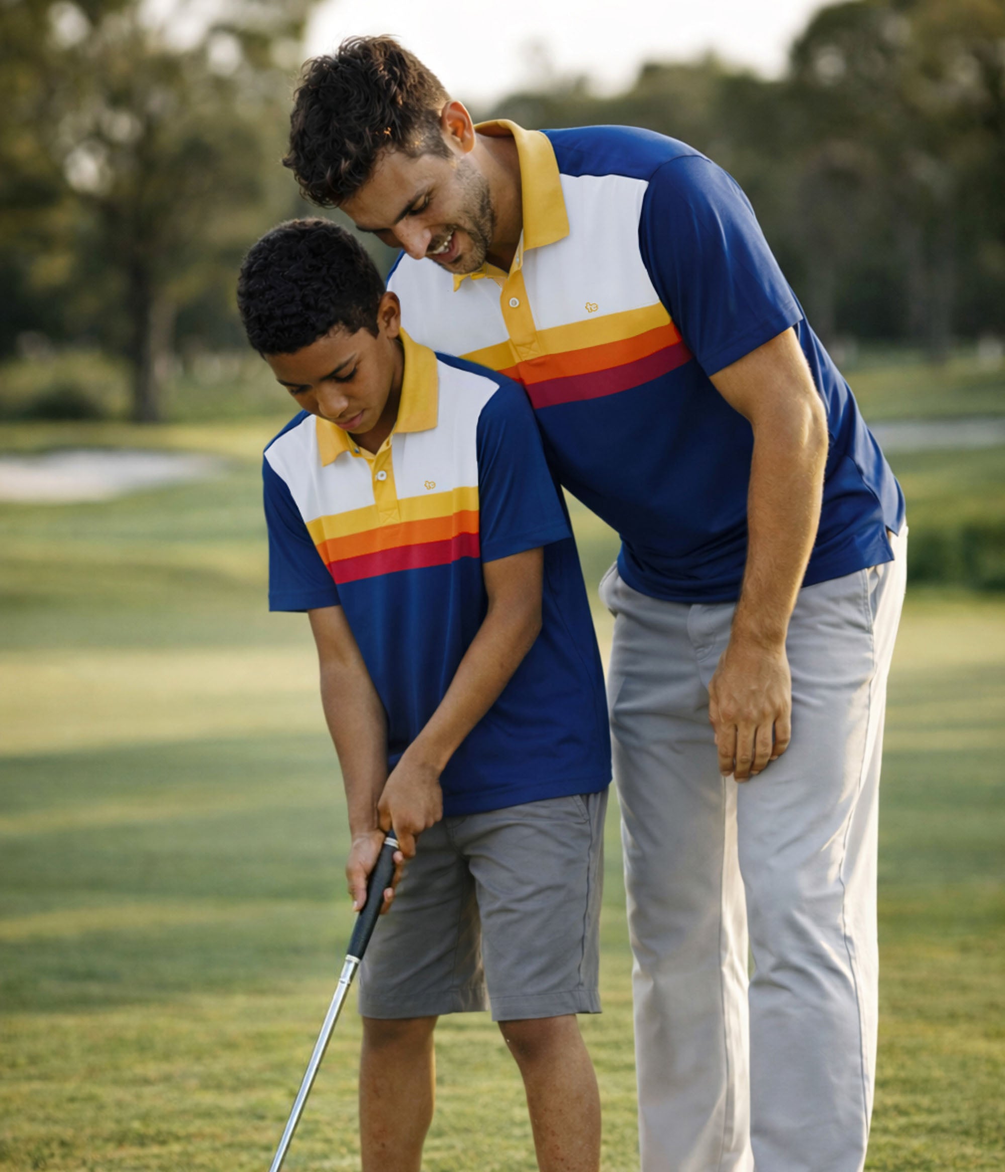 Slice of Sunset Golf Polo: Men's Golf Outfits | Tipsy Elves