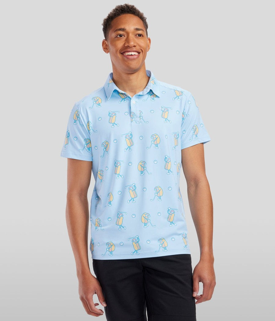 Sizzlin' Swing Golf Polo: Men's Golf Outfits | Tipsy Elves