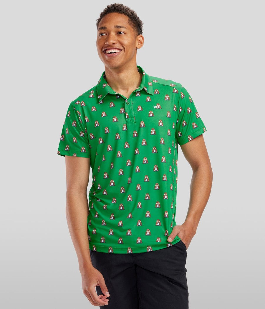 Golpher Polo Shirt: Men's Evergreen Outfits | Tipsy Elves