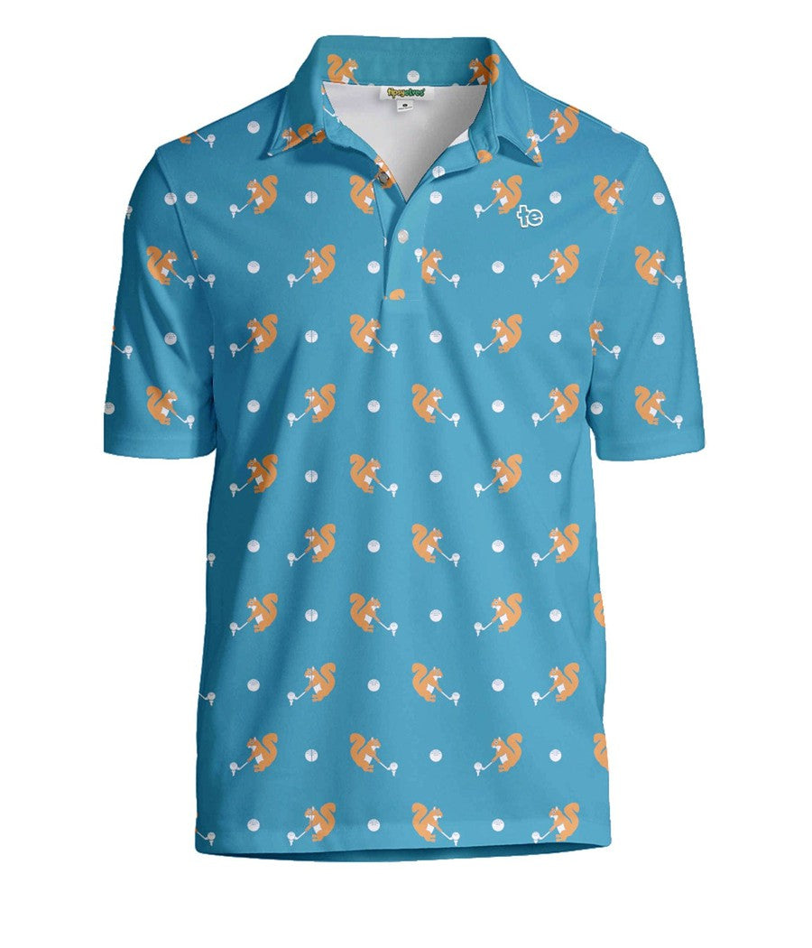 Men's Squirrel! Golf Polo Image 5