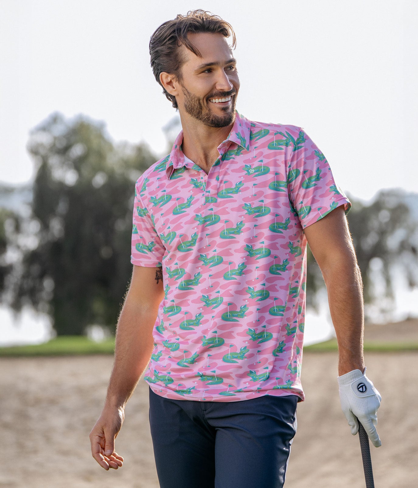 Gator Golfer Golf Polo: Men's Golf Outfits | Tipsy Elves