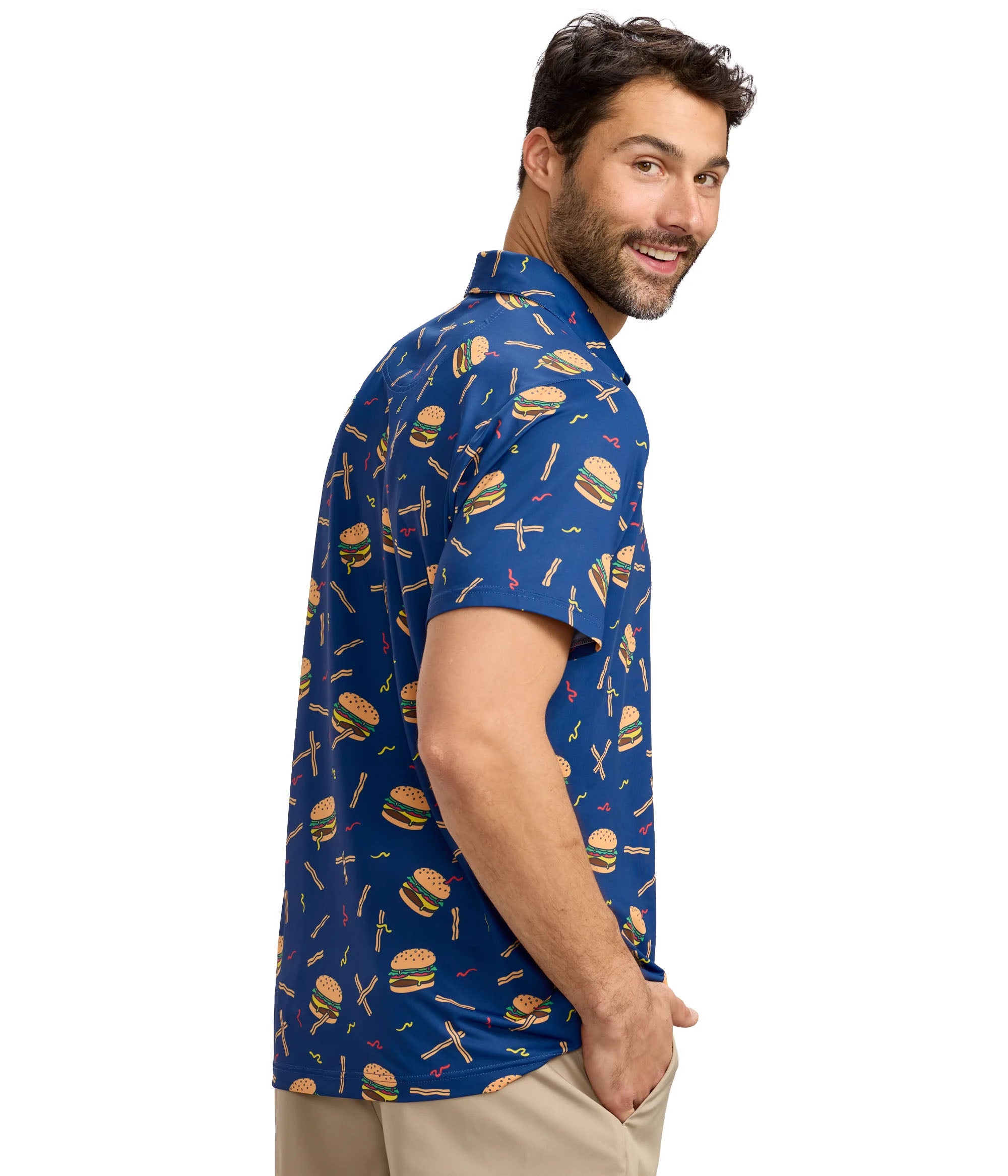 Snack Shack Golf Polo: Men's Golf Outfits | Tipsy Elves
