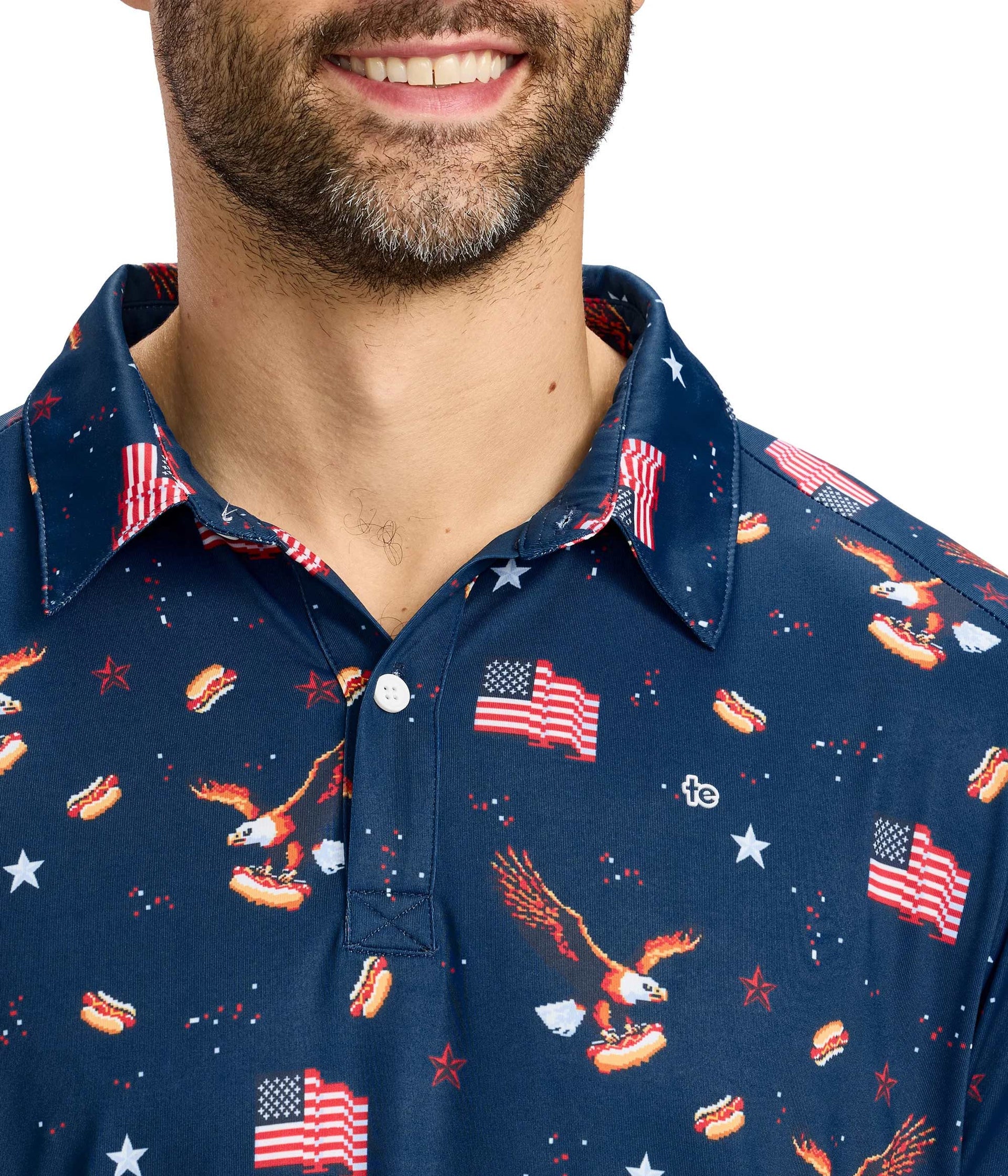 Men's 8-Bit Eagle Performance Polo
