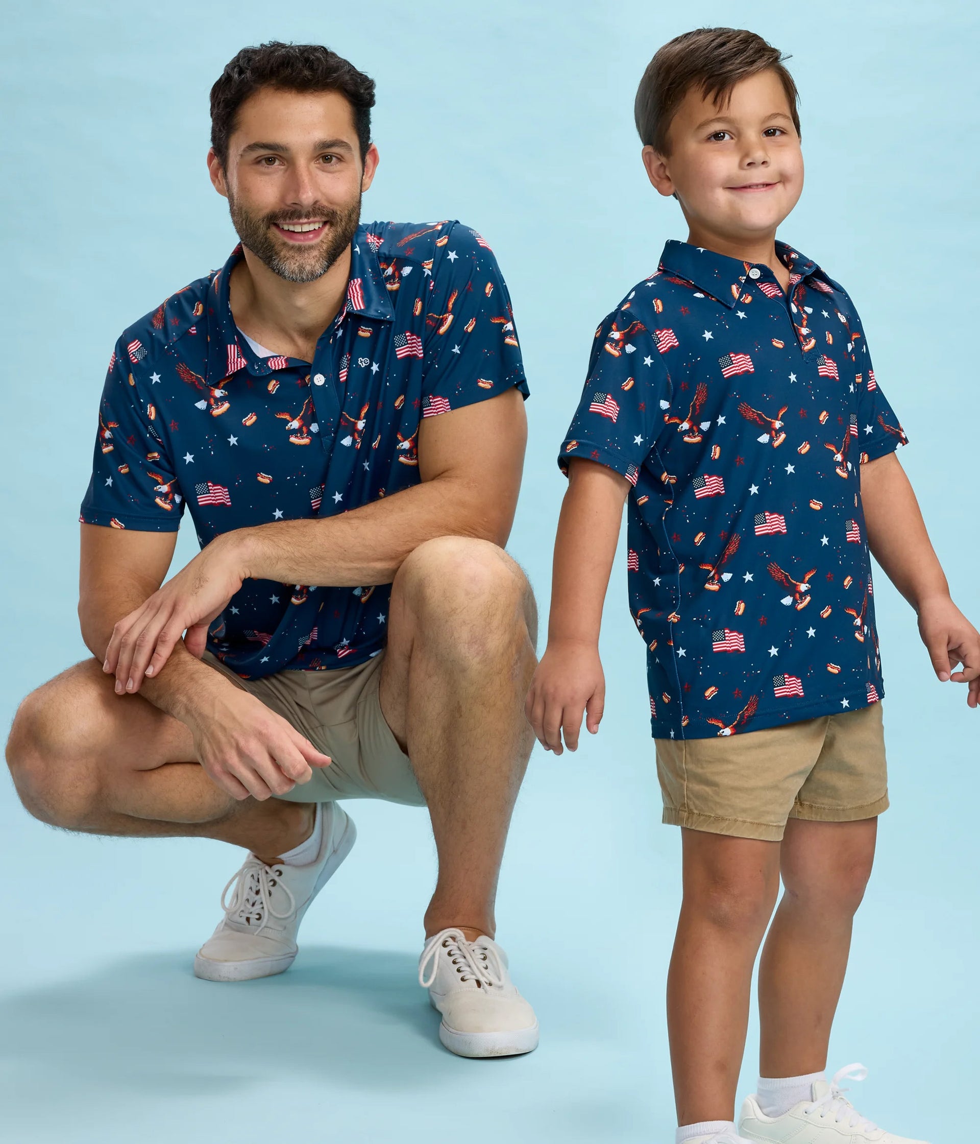 Men's 8-Bit Eagle Golf Polo Image 2