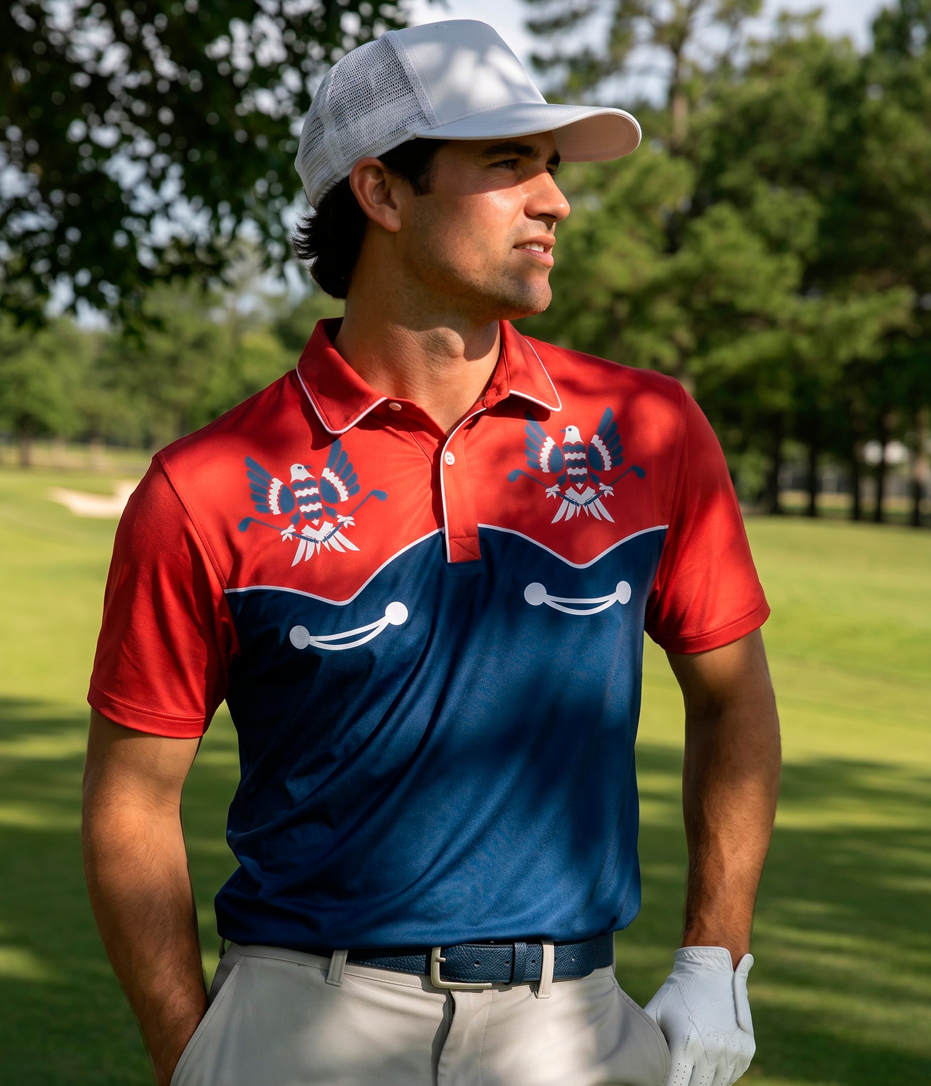 Men's Freedom Flies Golf Polo Image 2