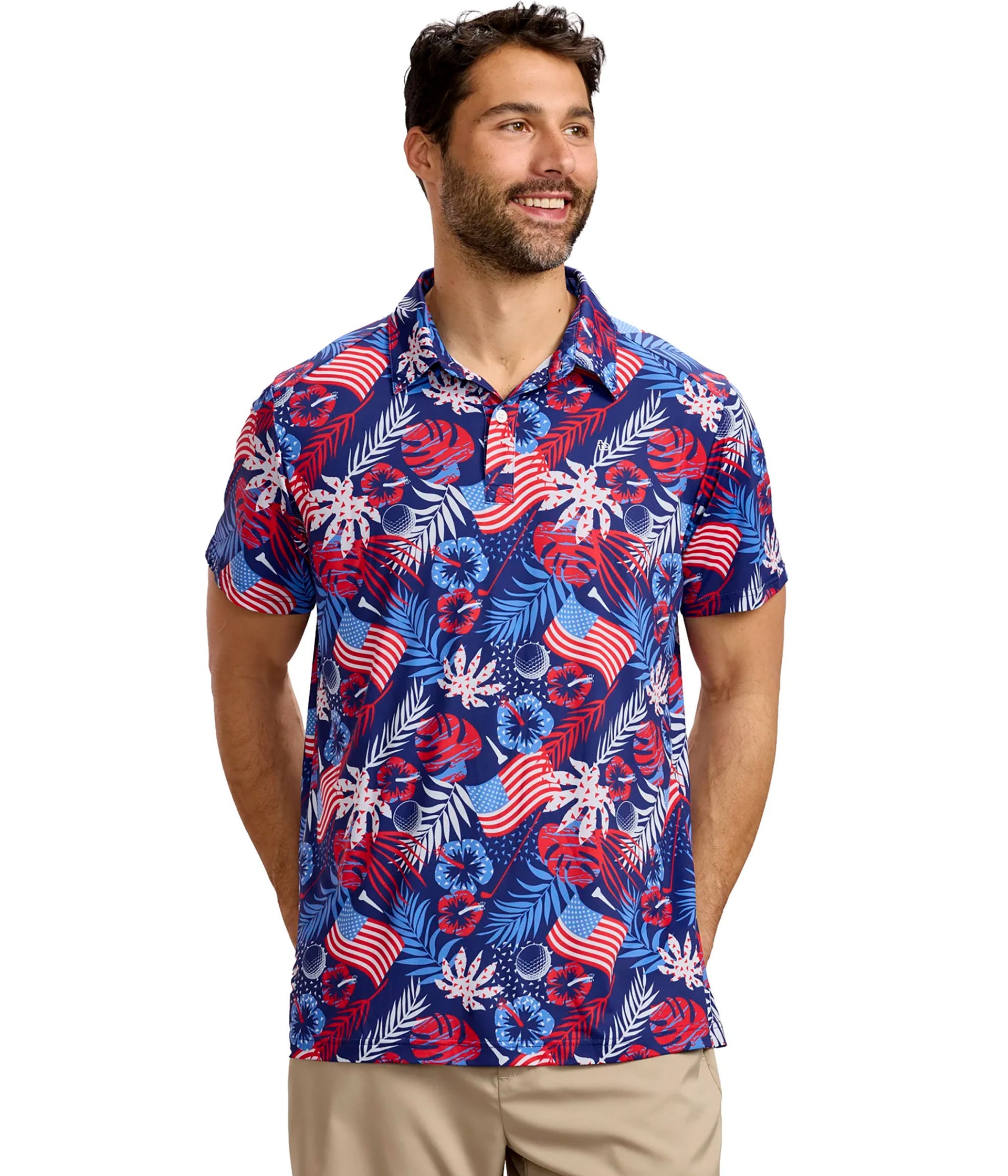 Men's Patriotic Paradise Performance Polo