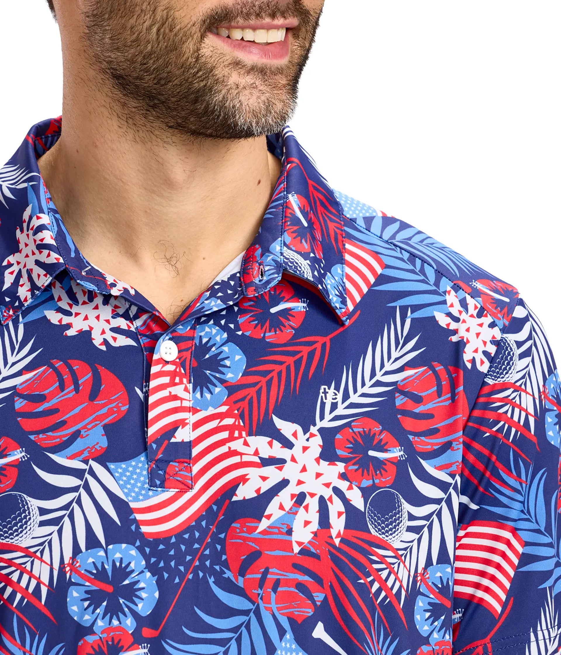Men's Patriotic Paradise Performance Polo Image 2