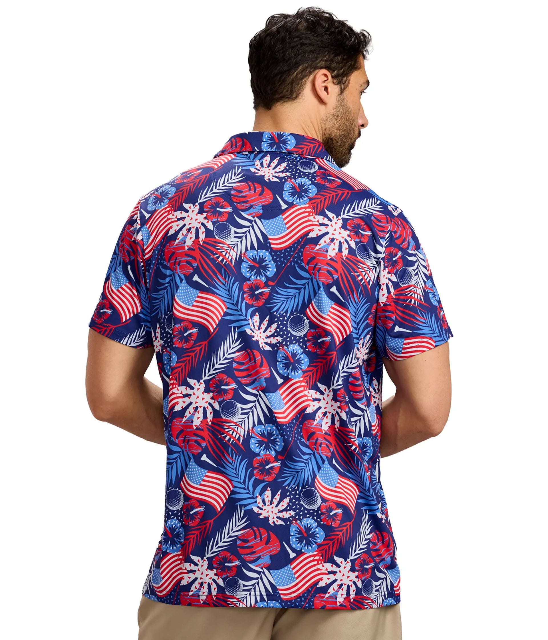 Men's Patriotic Paradise Performance Polo