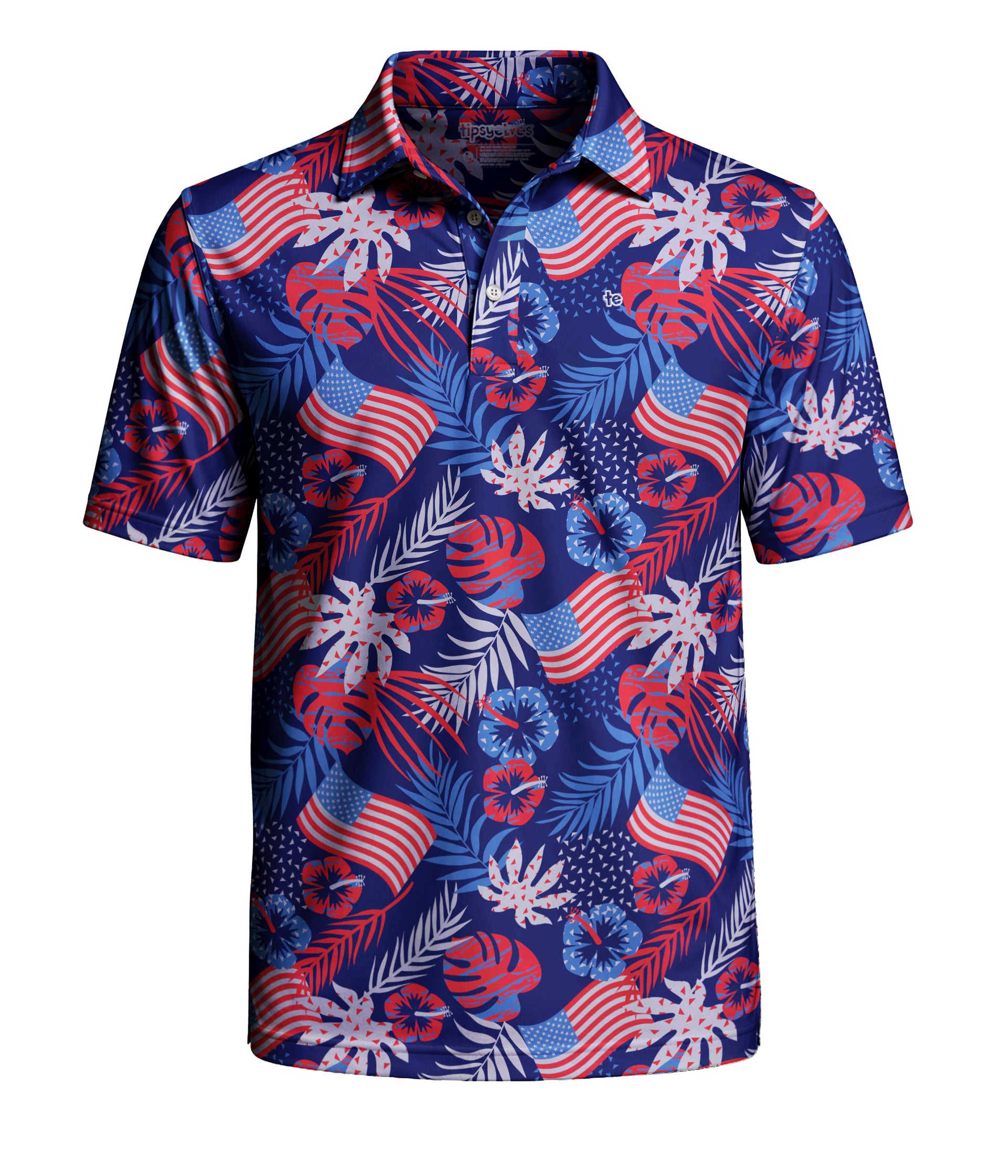 Men's Patriotic Paradise Golf Polo
