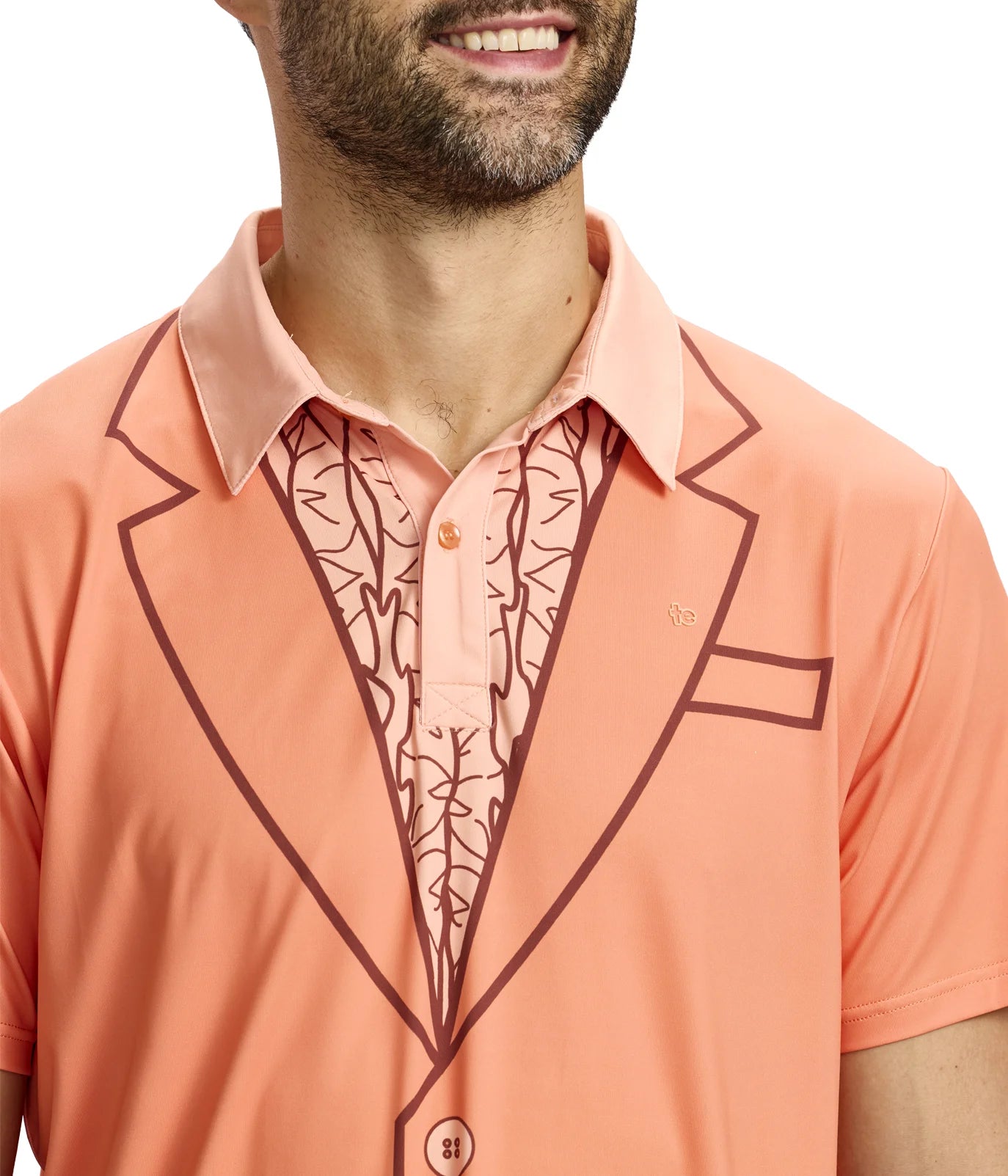 Men's Dumb Orange Tuxedo Golf Polo