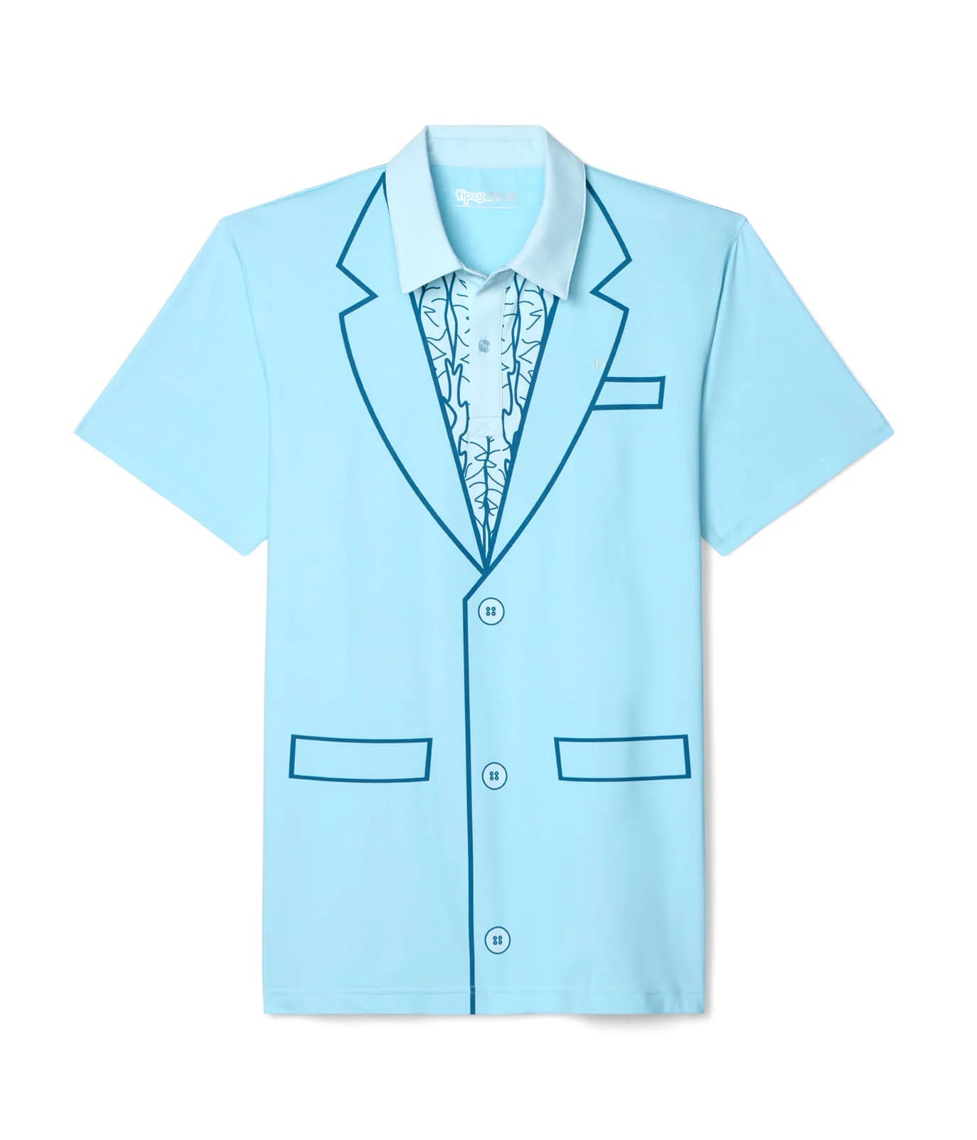 Men's Dumb Blue Tuxedo Golf Polo