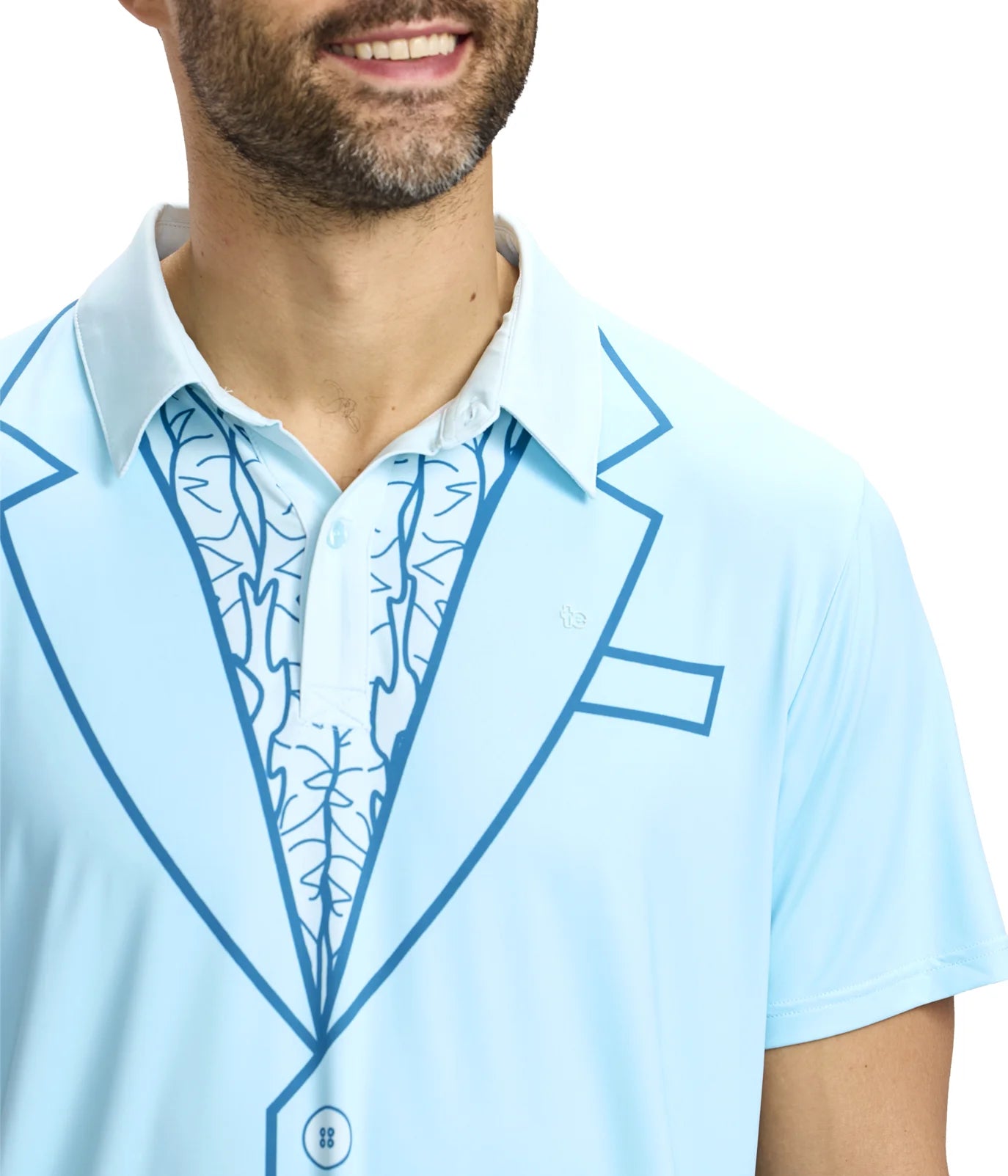 Men's Dumb Blue Tuxedo Golf Polo
