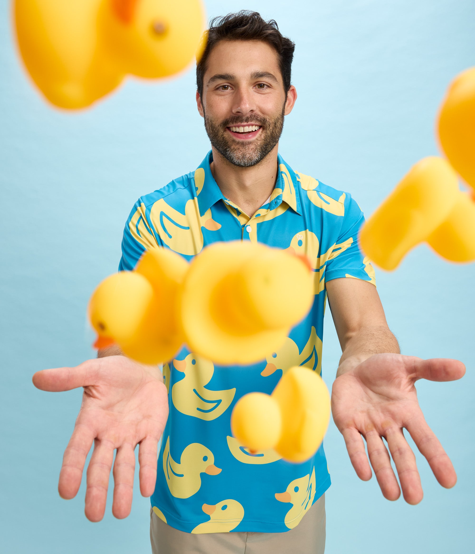 Duckin' Around Golf Polo: Men's Golf Outfits | Tipsy Elves
